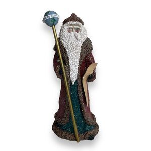 Vintage 90s Enesco Belsnickle Limited Edition Santa Globe Peace On Earth Baldwin